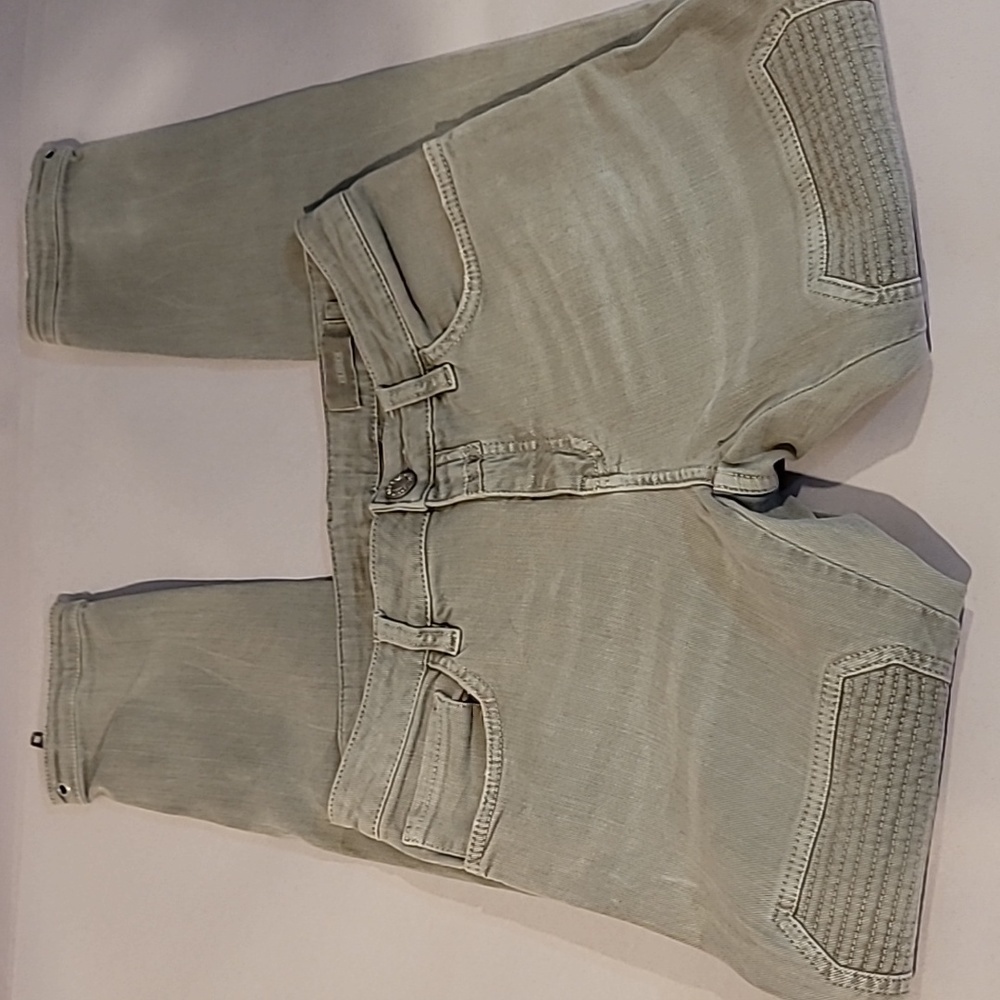 CLOSED - Jeans ~ HOLLY SKINNY MOTO MID-RISE ANKLE JEANS - Silvery SAGE GREEN